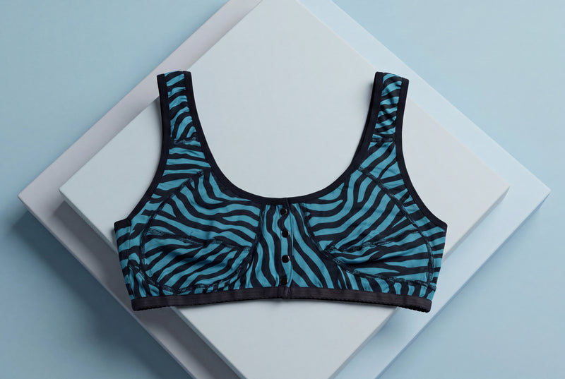 Front Open Bra Blue Curves