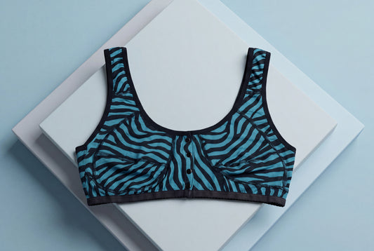 Front Open Bra Blue Curves